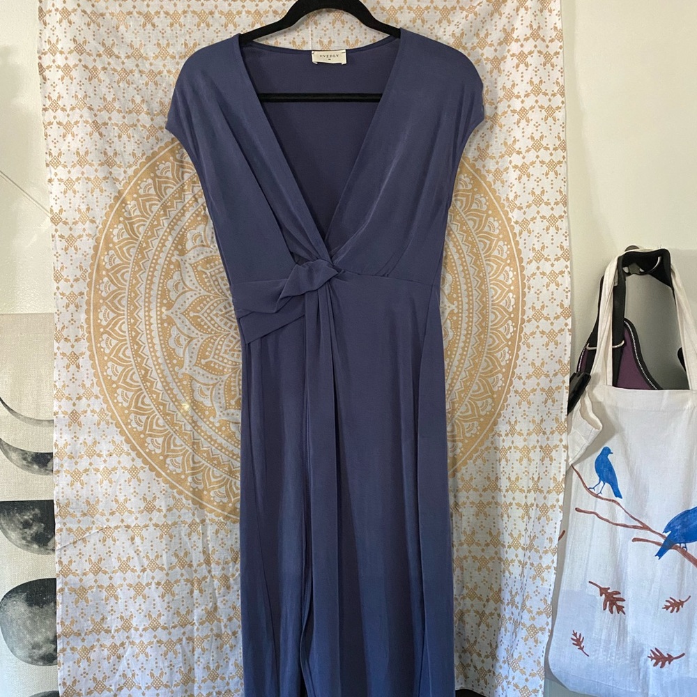 Everly blue wrap dress size medium